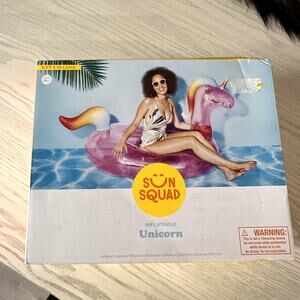 Sun Squad Inflatable Unicorn 6x4 Feet Adult Pool Swim Summer